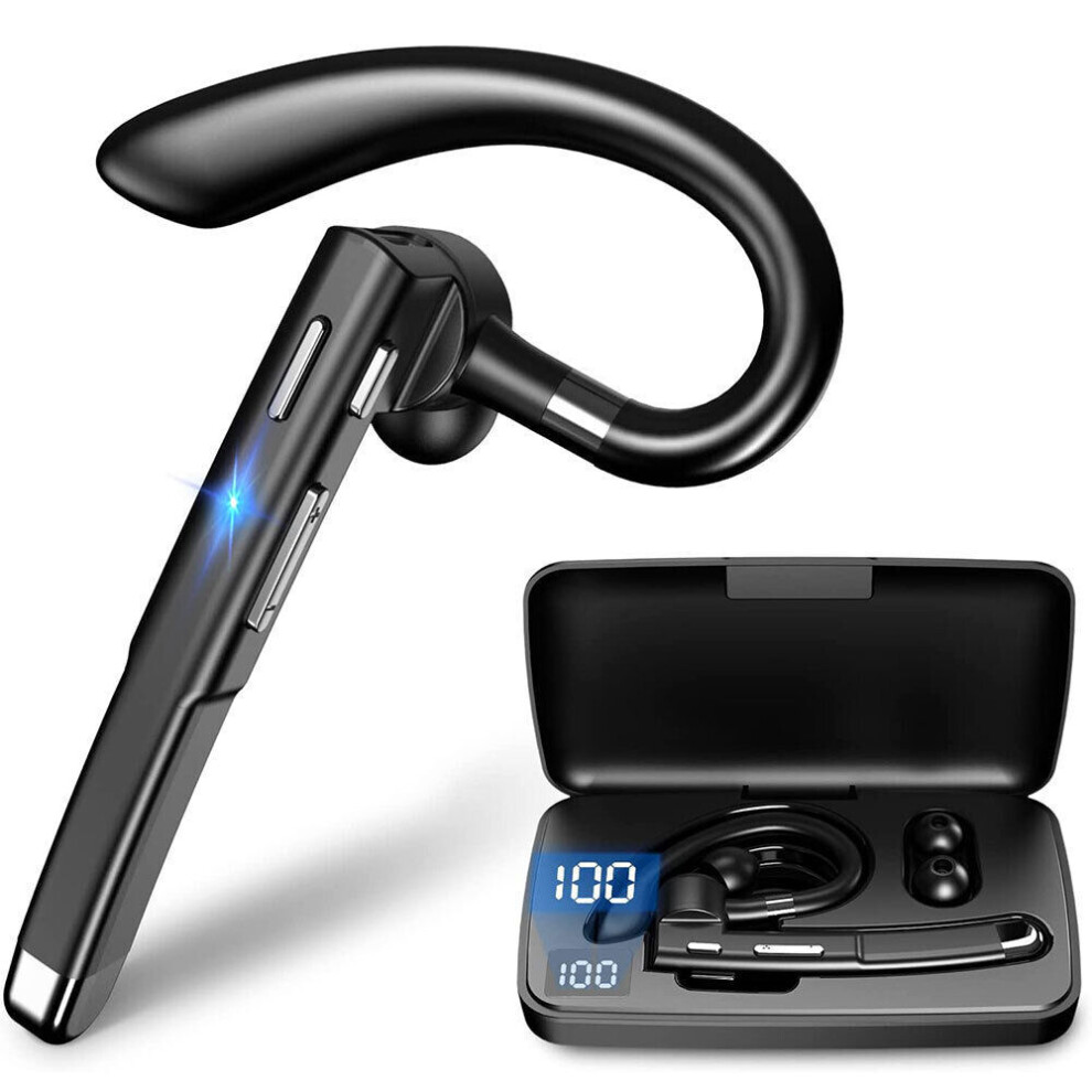 Revolutionary Bluetooth Headset V5.1, Ergonomic Wireless Earpiece With Dual Mic Cvc8.0 Noise Reduction, 48H Long-Talk Time, Comfortable Fit For Both 9169997464002