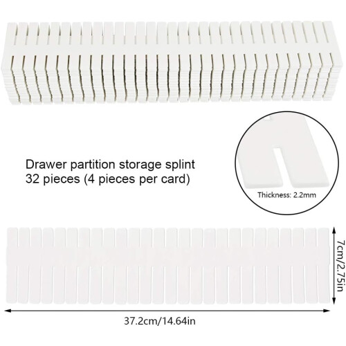 Utilizes Space Efficiently, Saves Time Picking Items, Adjustable Drawer Organizer for Customized Compartment Size, High Quality PP Material, Perfect 2