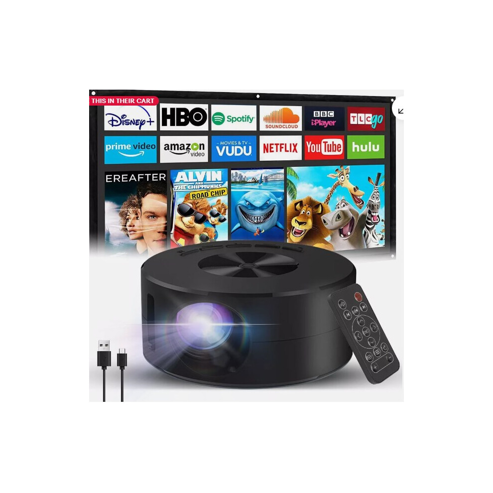 Versatile Entertainment Companion, Portable Projector With Wide Viewing Angles For Unmatched Visuals Anywhere 9405630378917