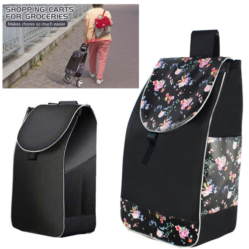 Sac de remplacement de caddie, sac de caddie-fleur noire de luxe 2