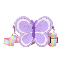 Mini porte-monnaie en Silicone pour enfants, sac à-Violet