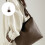 Sacs à main en daim/cuir sacs à bandoulière pour-pu marron 2