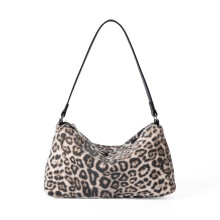 Sac à bandoulière pour femmes Hobos, sac à main léopard-abricot