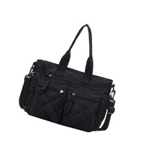 Sac fourre-tout Puffer pour femmes avec plusieurs poches,-Noir