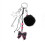 Breloque de sac en corde tressée, accessoires de sac à main, 6