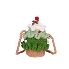 Sac à bandoulière en tricot amical pour arbre de noël, sacs de
