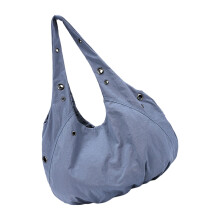 Sac en nylon élégant pour femmes, sac à main à bandoulière-Bleu