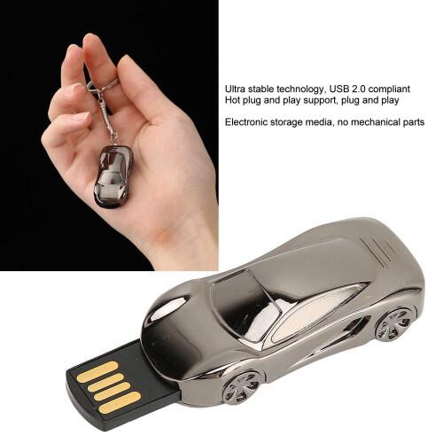Autoförmiger USB-Stick 32 GB Mini-Metall USB 2.0 Schwarz 2
