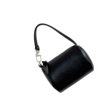 Sacs à bandoulière cylindriques pour femmes, petits sacs à -Noir