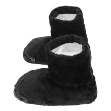 Chaussures chauffantes électriques pour l'hiver, lavables, alimentées par USB, noires