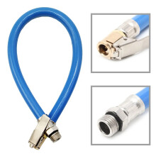 1PCS Car Air Rubber Hose Copper Lock On Clip Chuck Tire Inflator Self-locking Hose Tire Pressure Gun Accessories Pneumatic Tools