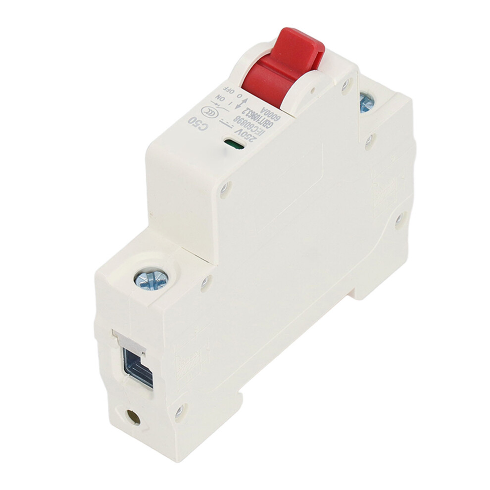 Dc Mini Breaker 1P Solar Isolator 50A Din Rail Mount Dc250v 6000A Dz47 63Z C50 7891372580497