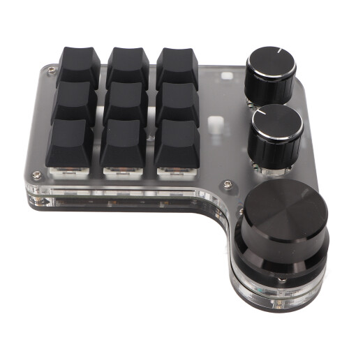 OSU Gaming Macro Keyboard 9 Keys 3 Knobs USB Bluetooth Office Media Controller