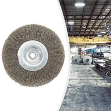 Professional 3In Flat Crimped Stainless Steel Wire Wheel Brush General Purpose Applications for Cleaning and Polishing