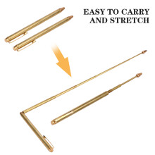 1Pair Dowsing Rods Detector Copper Dowsing Sticks- Metal Detector Rod Copper Probe For Water Gold Finding Treasure Hunting