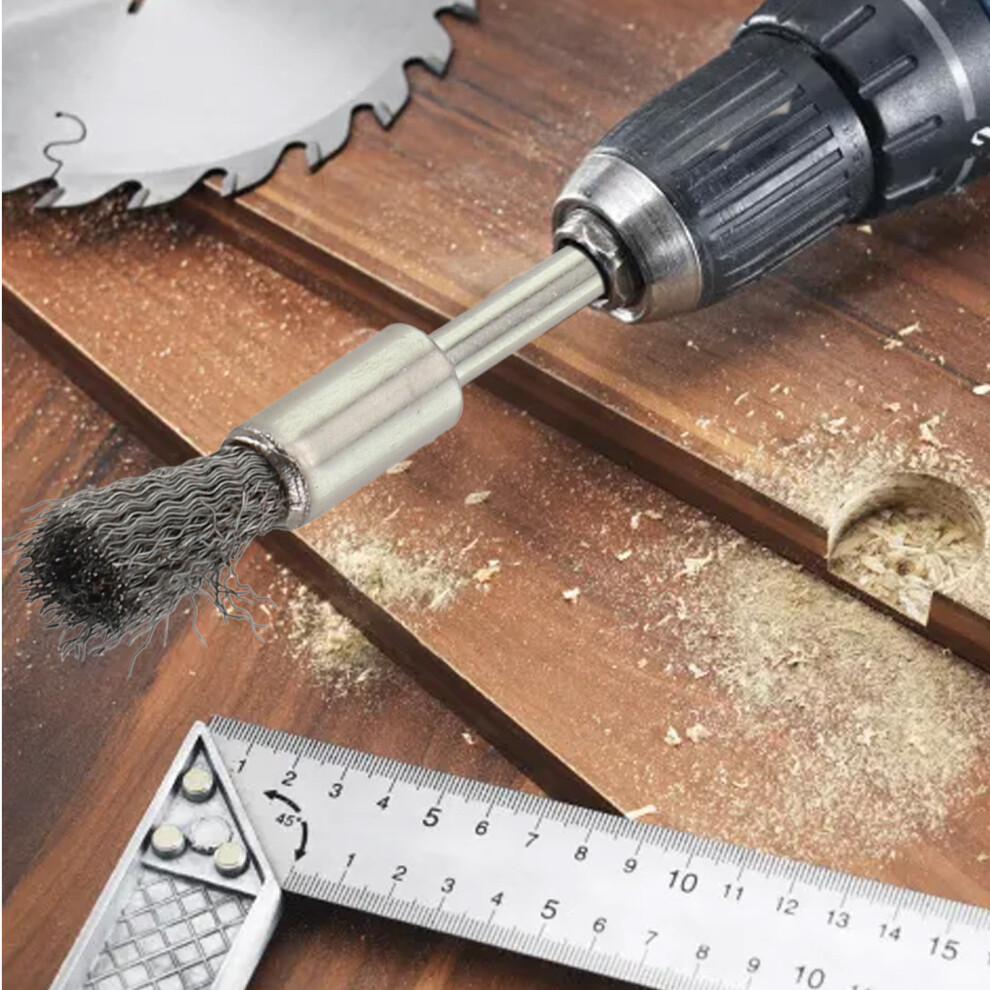 Pencil Brushes 3Mm Shank For Cleaning Deburring Polishing Mounted Abrasive Polishing Wire Wheel Rotary Tools Accessory 6935161532357
