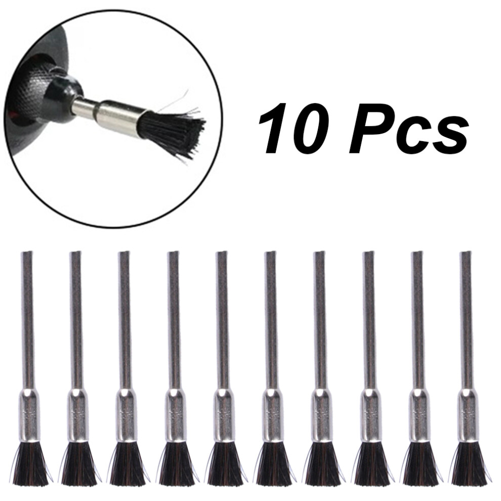 10Pcs Nylon Wire Brushes 3Mm Shank Abrasive Polishing Tool Bit Grinding For Wood Metal Materials Remove Burrs Rust Dust 6935161532340
