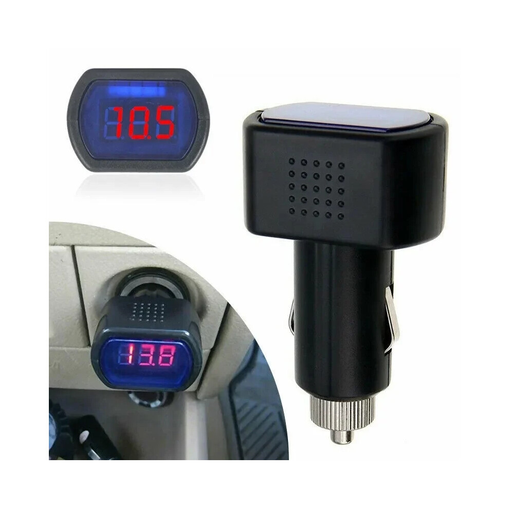1Pcs 12V-24V Car Cigarette Lighter Car Battery Voltage Meter Led Digital Volt Voltage Gauge Meter Monitor Abs 6935161532739