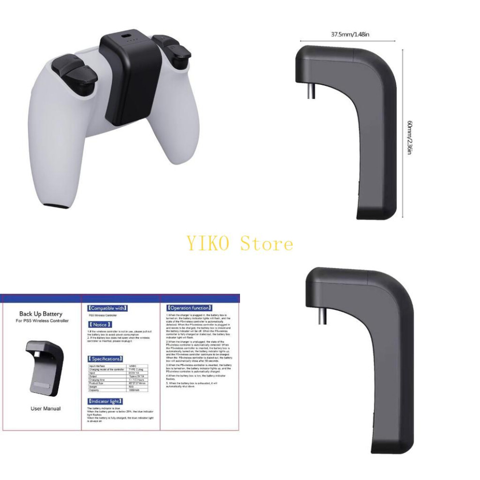 K32c Rechargeable Game Controller Battery Pack For Gamepad External Back Clip 6935161532708