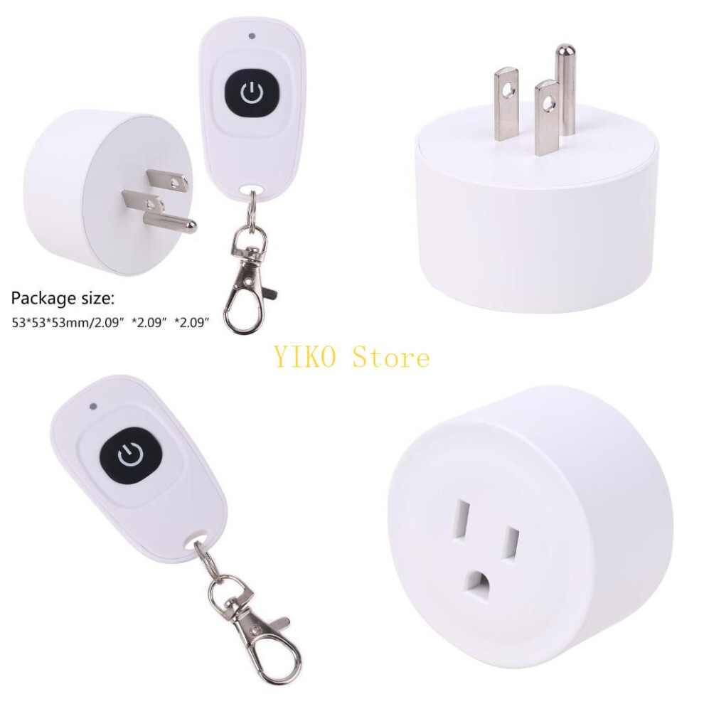 K32c 433Mhz Wireless Rf Remote Control Home Office For Smart Wifi Power Socket Outlet Single For Key Us Plug Energy Saving 6935161532586