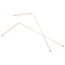 2PCS Probe Rod 99.9% Pure Copper Dowsing Rod Metal Detector Rod Copper Probe For Water Gold Finding Divination Tools