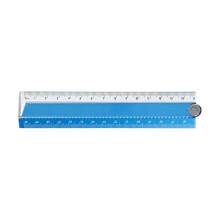 Foldable Ruler with Smooth Button Straight Ruler-Lake Blue