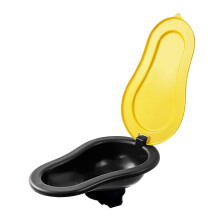 Plastic tijdelijk toilet met deksels Camping Reispotjes-Geel