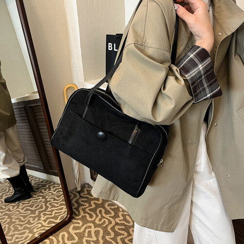Oversized Office Shoulder Bag Practical Polyester-Khaki 2
