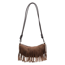 Crescents Shoulder Bag Women Hobos Handbag-Coffee color