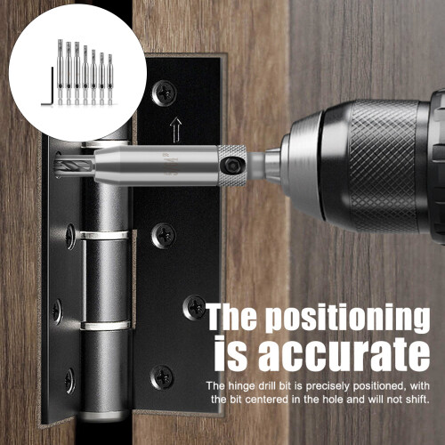7Pcs Puncher Hinge Self Centering Hinge Twist Drill Bit Door 2