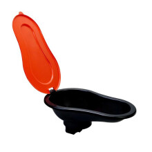 Tijdelijk plastic toilet met deksels, reis-urine-toilet,-Rood