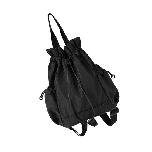 Drawstring Rucksack Comfortable Shoulder Support-Black