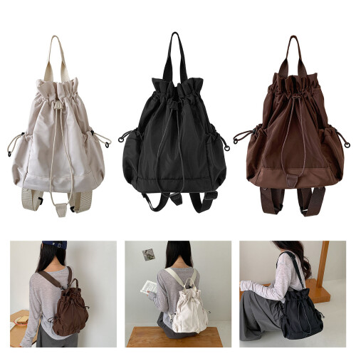 Drawstring Rucksack Comfortable Shoulder Support-Black 2