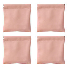 Small Makeup Bag for Purse,Pocket Cosmetic Bag Snap-Pink