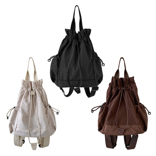 Drawstring Rucksack Comfortable Shoulder Support-Black 1