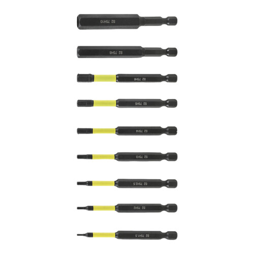 Upgraded Magnetic Hex Driver Bit with-9PC yellow color rin