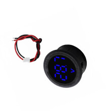 5-100V Car Voltage Gauge Low Power 12V 24V Waterproof-Blue