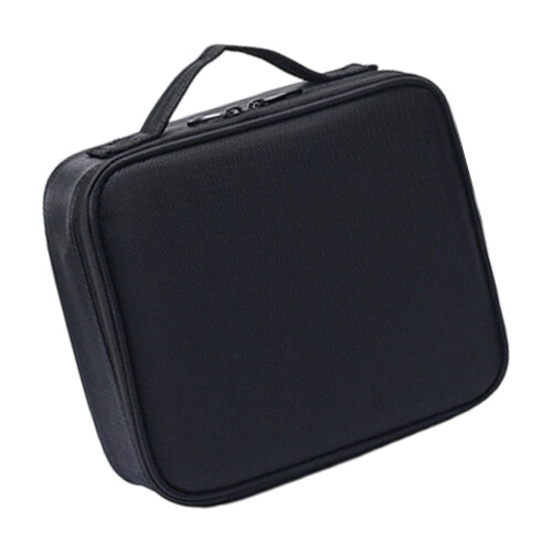 Travel Friendly Cosmetic Pouch Multi Pocket Design-Black