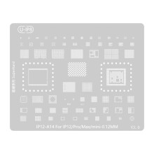 BGA Reballing Solder Template Stencil Steel Solder Guide-IP12 P