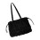 Work Toted Bag Snap Shoulder Bag Drawstring Pleated-Black 1