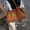 Korean Design Large Shoulder Bag Lightweight Underarm-Black 2