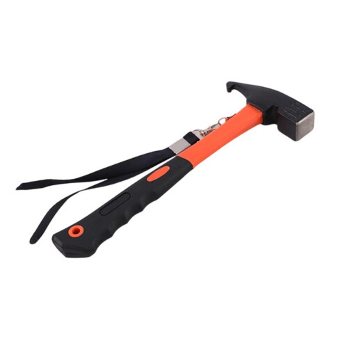 Multipurpose Heavy Duty Carbon Steel Camping Hammer For-Orange
