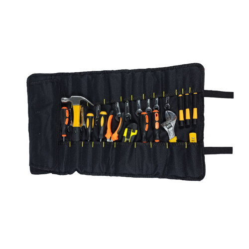 Thickened Waterproof Tool Roll Bag 600D Oxford Multi Pockets Black 1