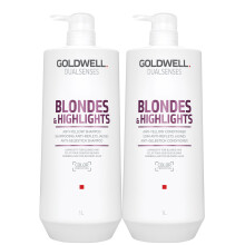 Goldwell Dualsenses Blondes & Highlights A-Y Shampoo 1000ml and Conditioner 1000ml