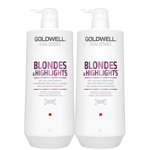Goldwell Dualsenses Blondes & Highlights A-Y Shampoo 1000ml and Conditioner 1000ml