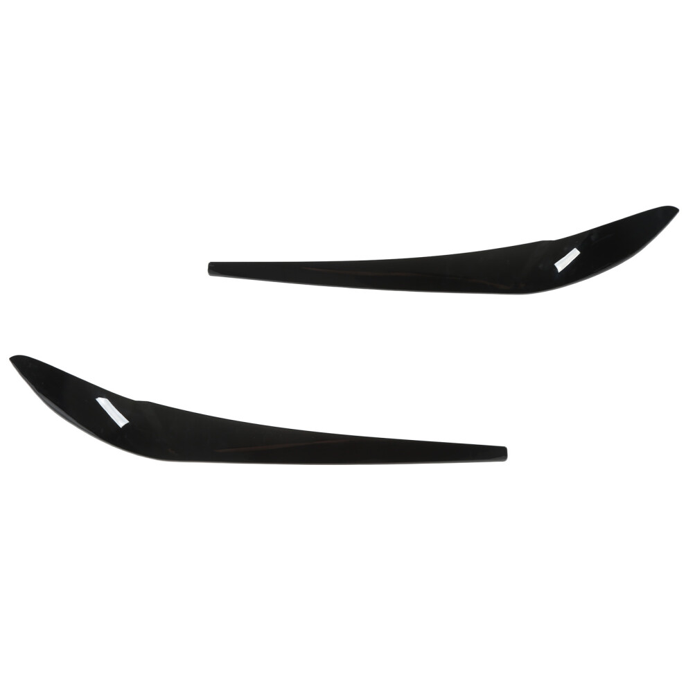 2Pcs Gloss Headlight Eyebrow Fits Bmw X3 F25 X4 F26 2014-2018 Black 8771381126383