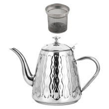 Portable Stainless Steel Teapot with Strainer Light Grey Kitchen