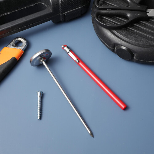 3Stk Auto Temperaturmesser Rot Für Armaturenbrett 2