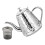 Portable Stainless Steel Teapot with Strainer Light Grey Kitchen 6