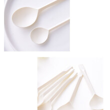 100Pièces Cuillères À Soupe Jetables Épaisses Blanches Pour Extérieur